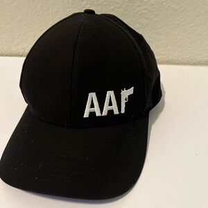 AAR All American Roughneck Flatbill Hat Snapback Cap Black Mesh Adjustable